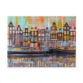 On The Amsterdam Canals Canvas Print On The Amsterdam Canals Canvas Print wall art product Studio Paint-Ing