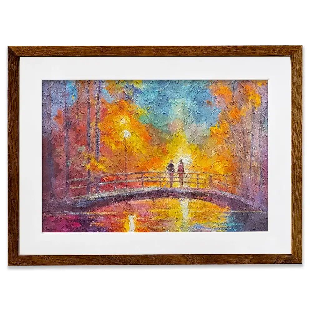 On The Bridge Framed Art Print On The Bridge Framed Art Print wall art product Art Print Shop