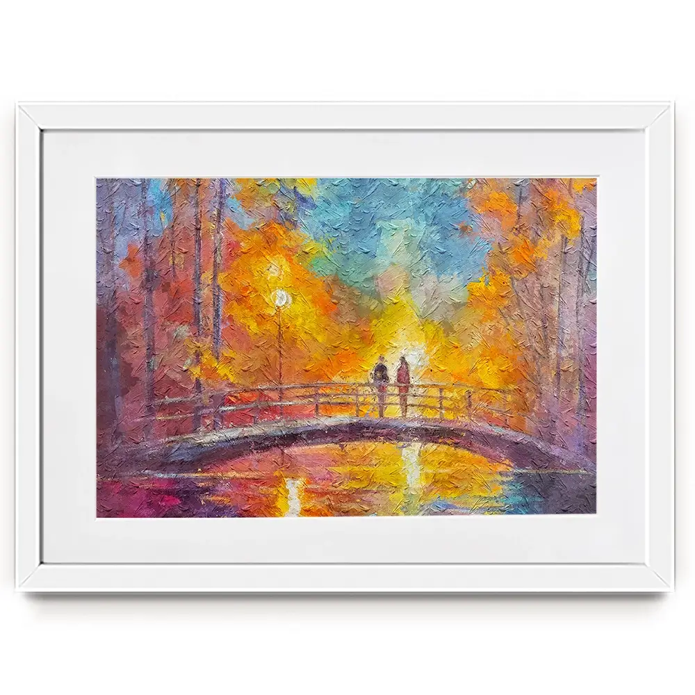 On The Bridge Framed Art Print On The Bridge Framed Art Print wall art product Art Print Shop