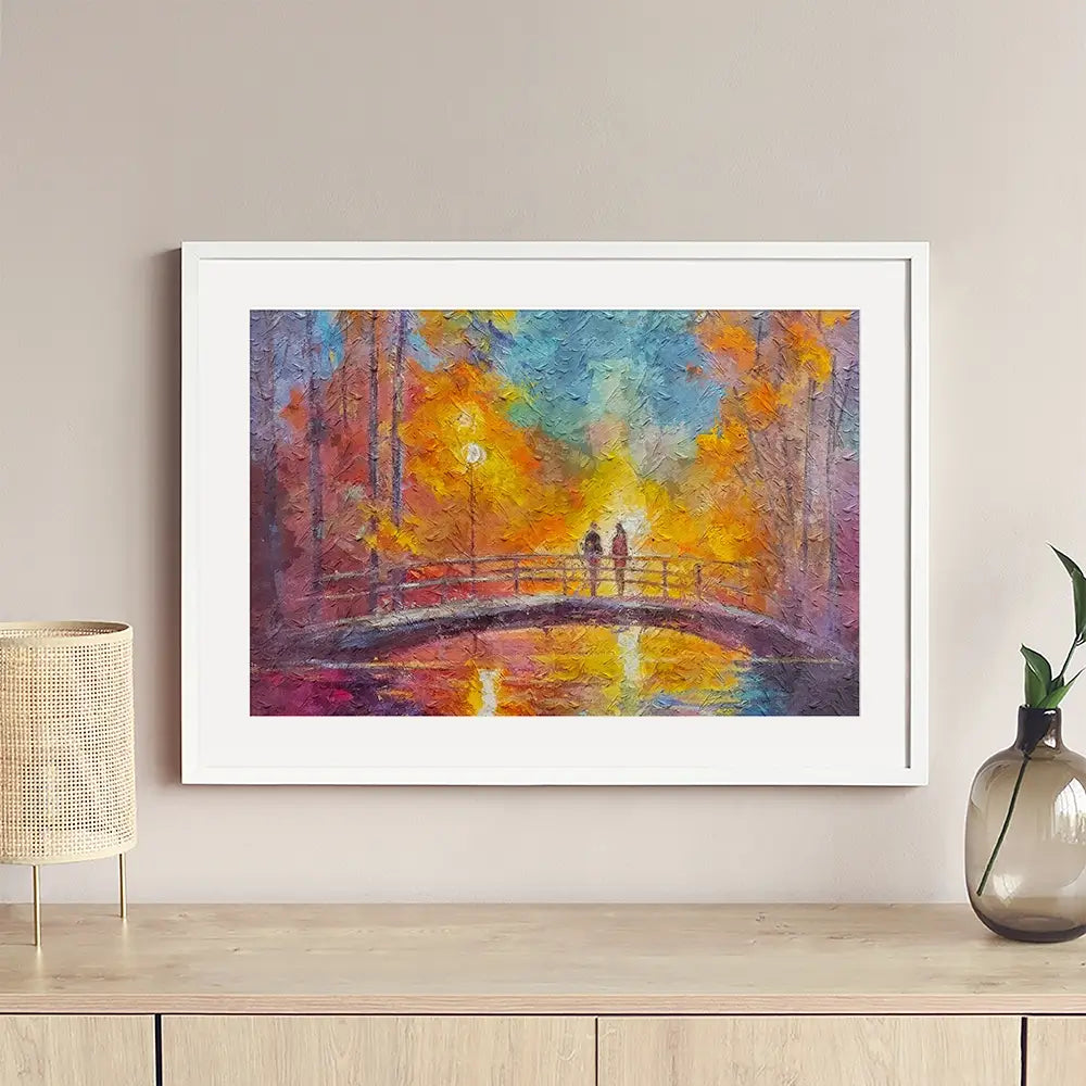 On The Bridge Framed Art Print On The Bridge Framed Art Print wall art product Art Print Shop