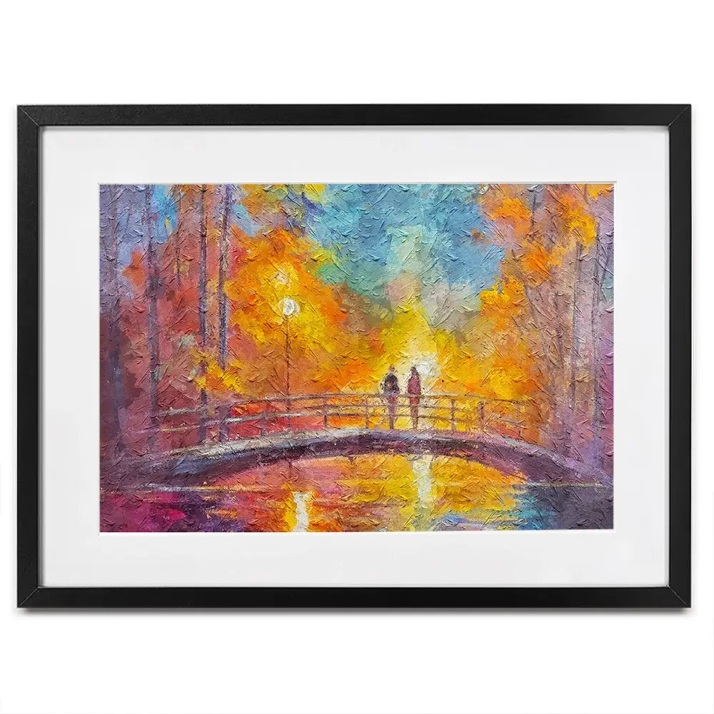 On The Bridge Framed Art Print On The Bridge Framed Art Print wall art product Art Print Shop