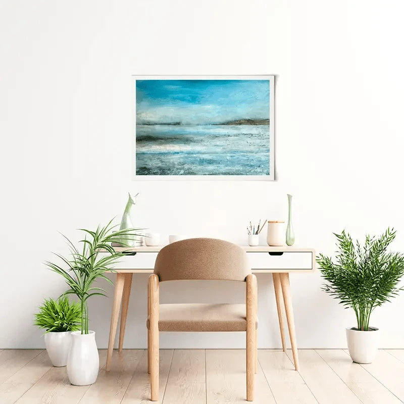 One Sail In A Large Blue Art Print One Sail In A Large Blue Art Print wall art product Craig Askew