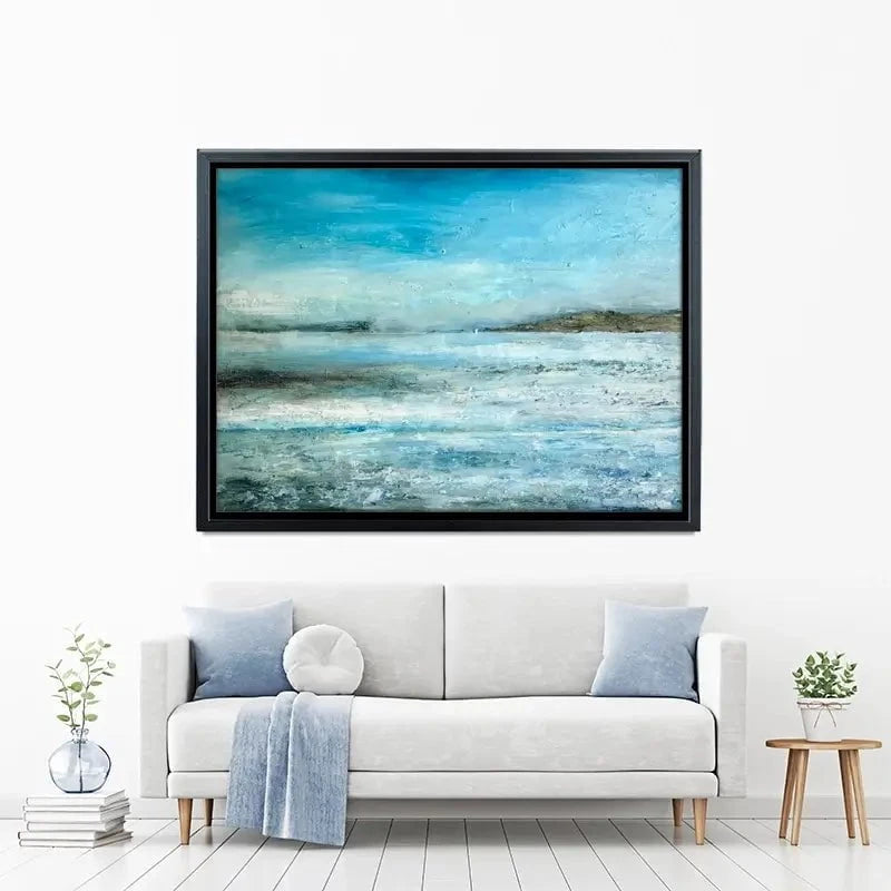 One Sail In A Large Blue Canvas Print One Sail In A Large Blue Canvas Print wall art product Craig Askew