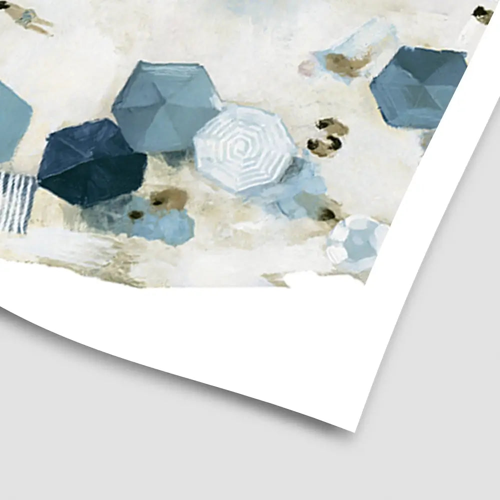 Open Beach Umbrella View Art Print Open Beach Umbrella View Art Print wall art product Chromatic Storm Studio