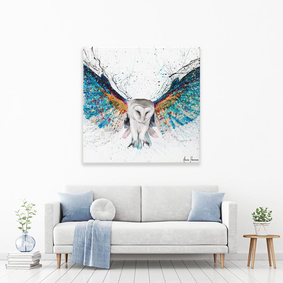 Opulent Night Owl Square Canvas Print wall art product Ashvin Harrison