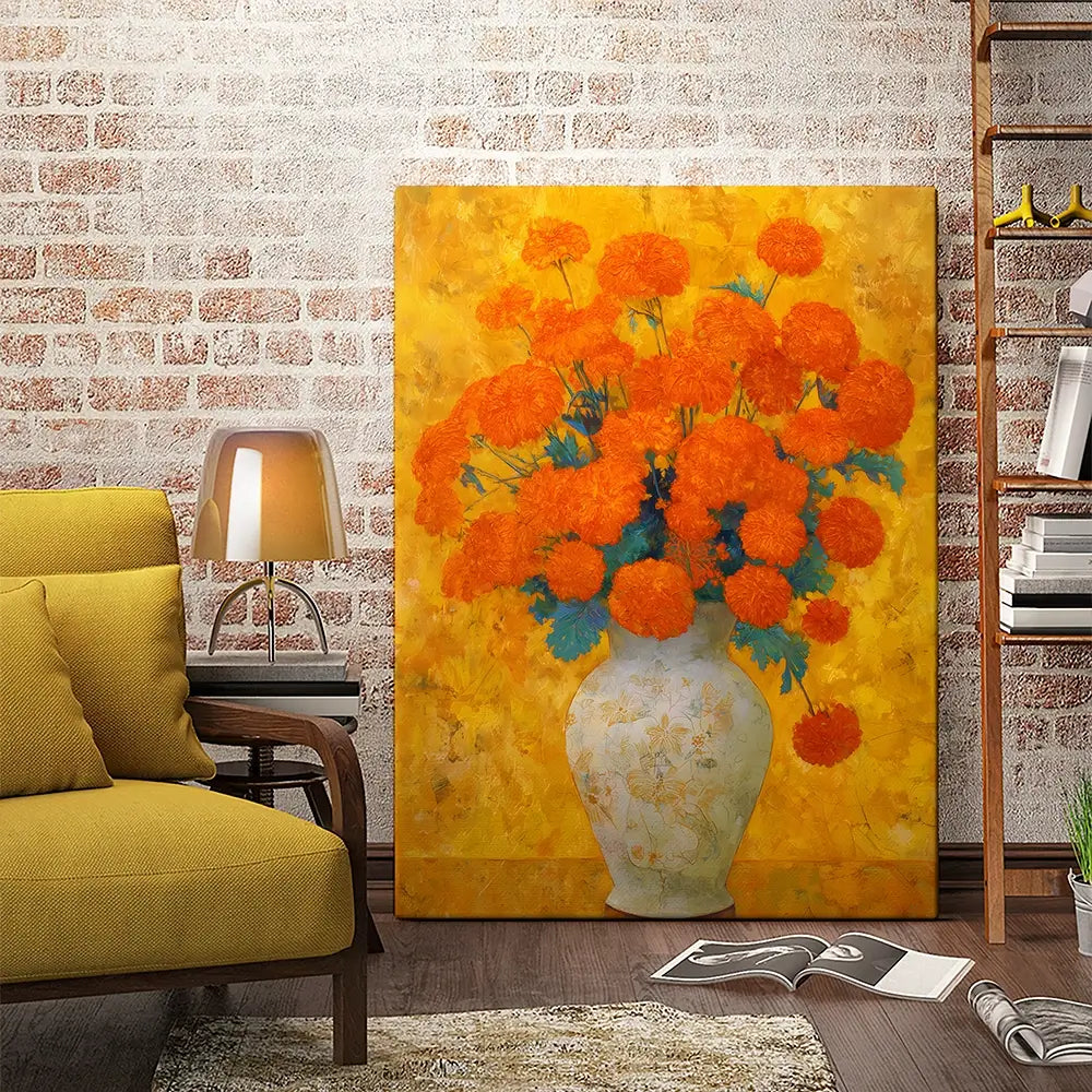 Orange Burst Canvas Print Orange Burst Canvas Print wall art product IAmHomeStudio