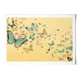 Orange Butterfly Soiree Art Print Orange Butterfly Soiree Art Print wall art product Petals Prints Design - Independent