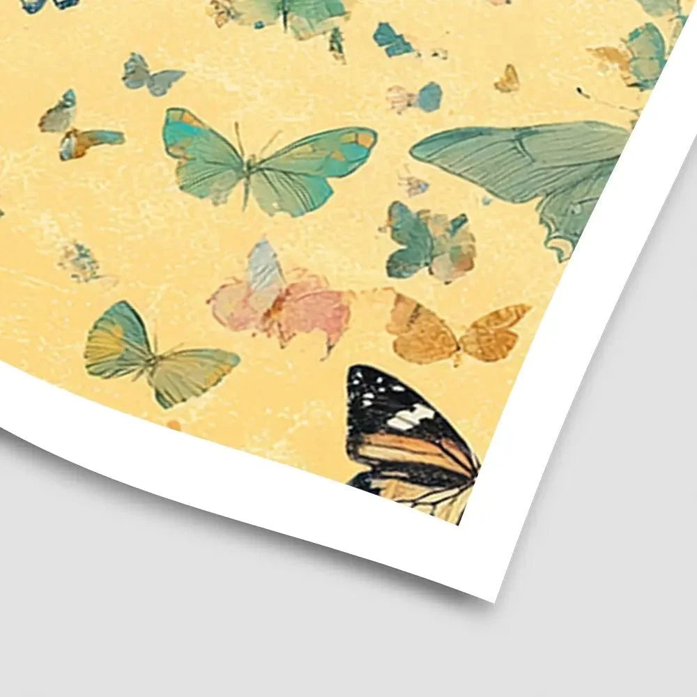 Orange Butterfly Soiree Art Print Orange Butterfly Soiree Art Print wall art product Petals Prints Design - Independent