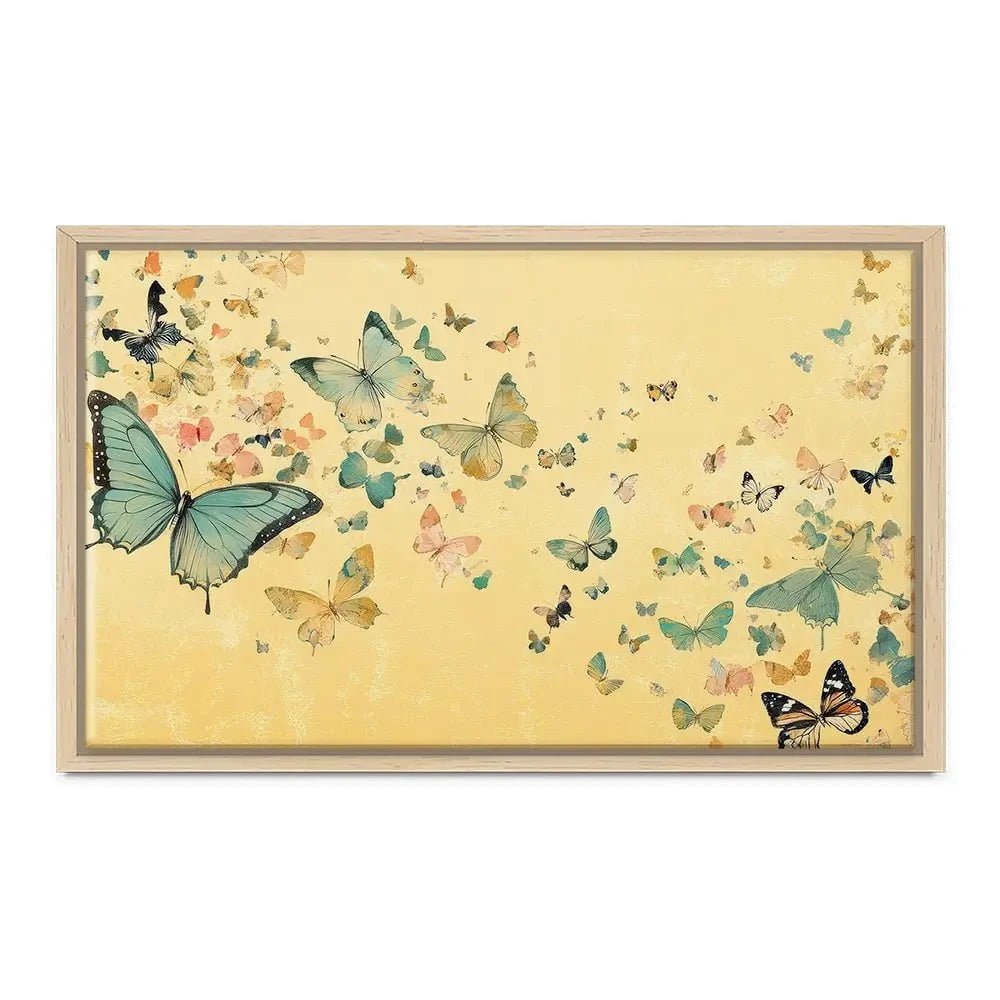 Orange Butterfly Soiree Canvas Print Orange Butterfly Soiree Canvas Print wall art product Petals Prints Design - Independent
