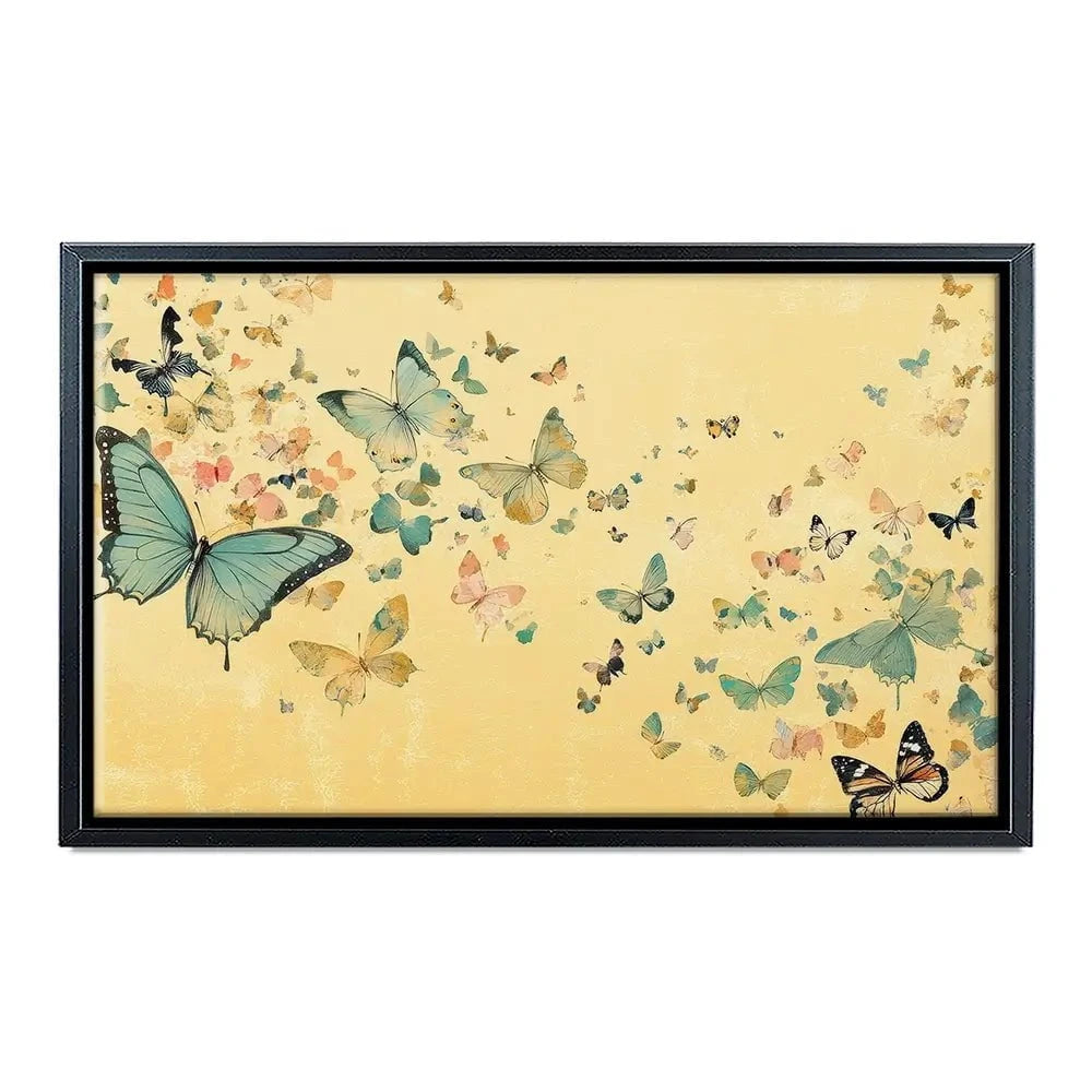 Orange Butterfly Soiree Canvas Print Orange Butterfly Soiree Canvas Print wall art product Petals Prints Design - Independent