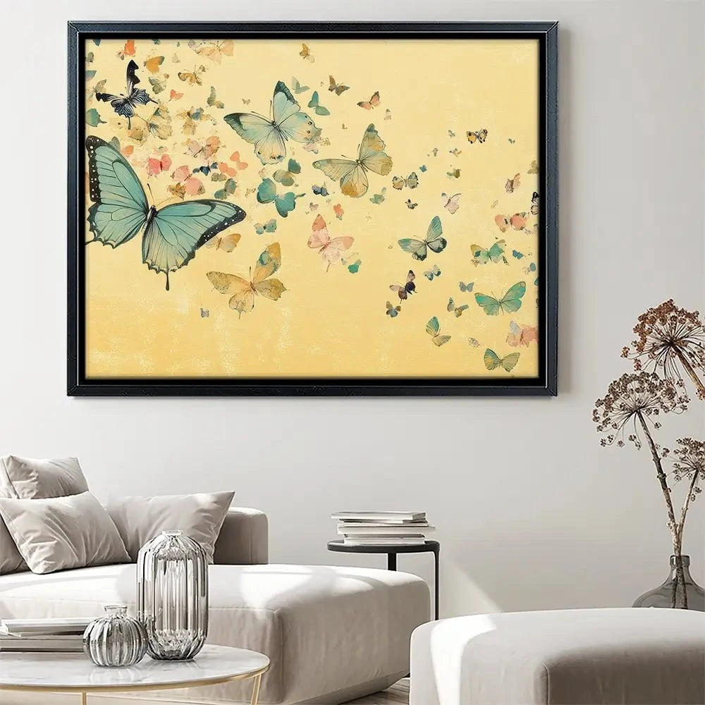 Orange Butterfly Soiree Canvas Print Orange Butterfly Soiree Canvas Print wall art product Petals Prints Design - Independent