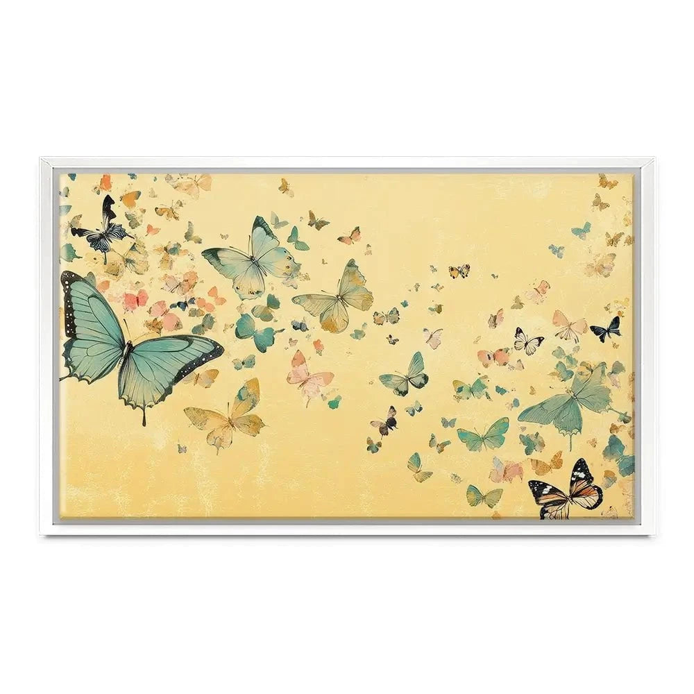 Orange Butterfly Soiree Canvas Print Orange Butterfly Soiree Canvas Print wall art product Petals Prints Design - Independent