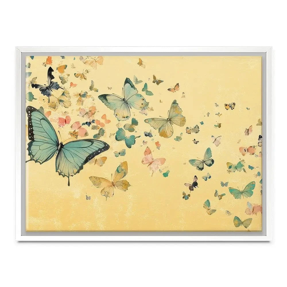 Orange Butterfly Soiree Canvas Print Orange Butterfly Soiree Canvas Print wall art product Petals Prints Design - Independent