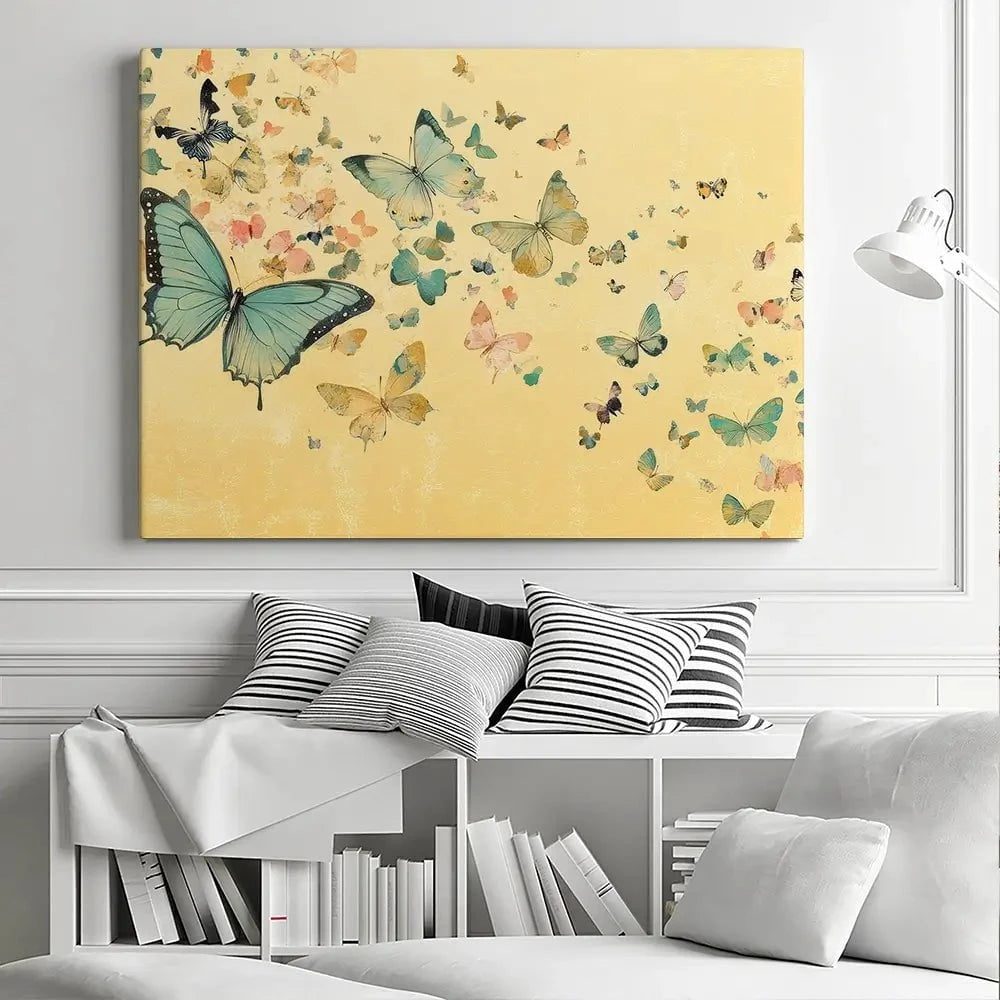 Orange Butterfly Soiree Canvas Print Orange Butterfly Soiree Canvas Print wall art product Petals Prints Design - Independent
