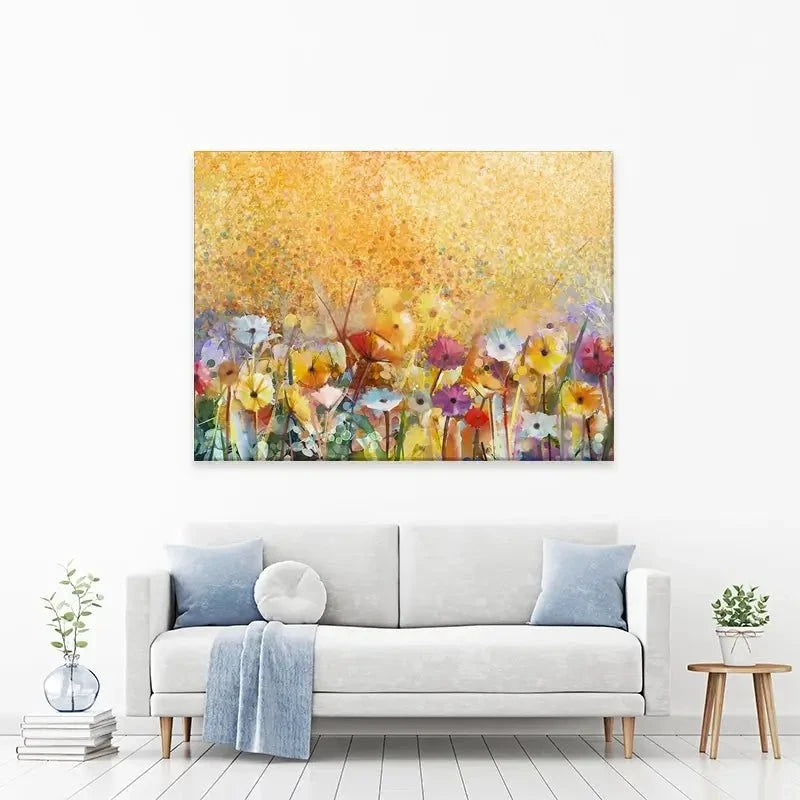 Orange Florals Canvas Print Orange Florals Canvas Print wall art product pluie_r / Shutterstock