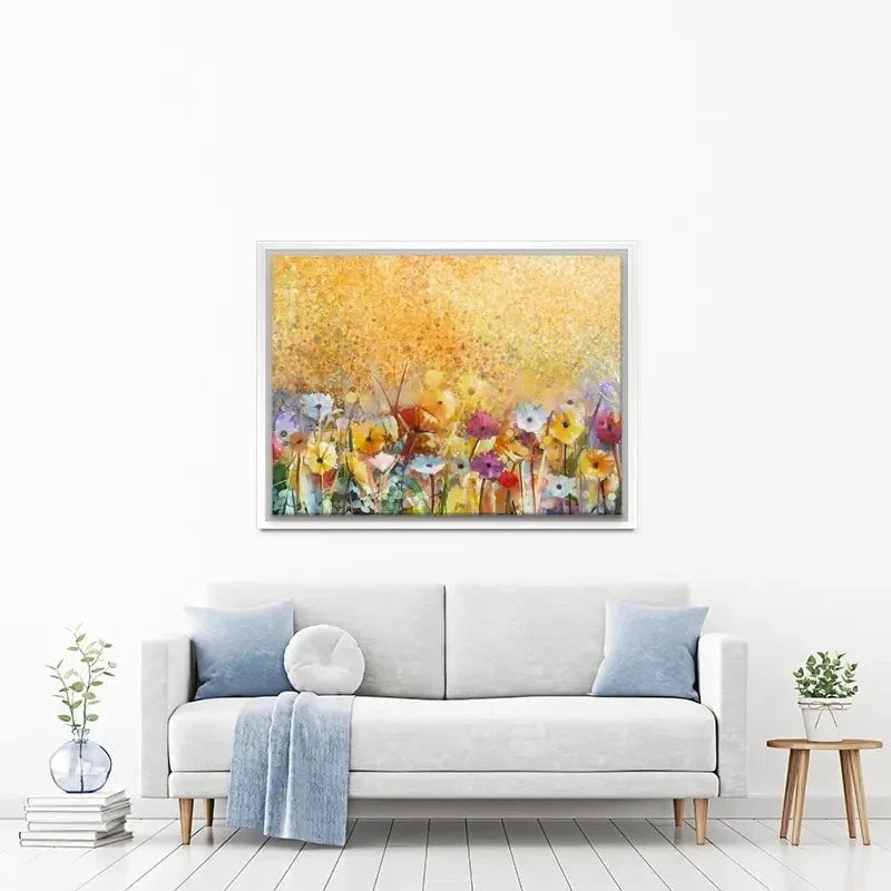 Orange Florals Canvas Print Orange Florals Canvas Print wall art product pluie_r / Shutterstock