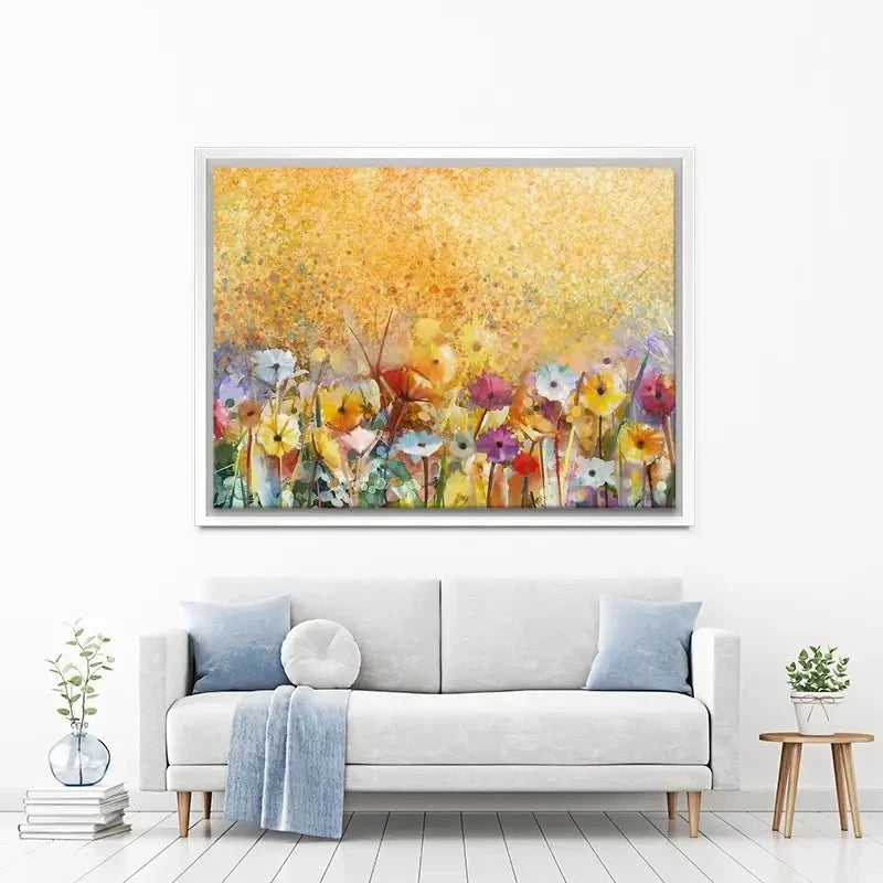 Orange Florals Canvas Print Orange Florals Canvas Print wall art product pluie_r / Shutterstock