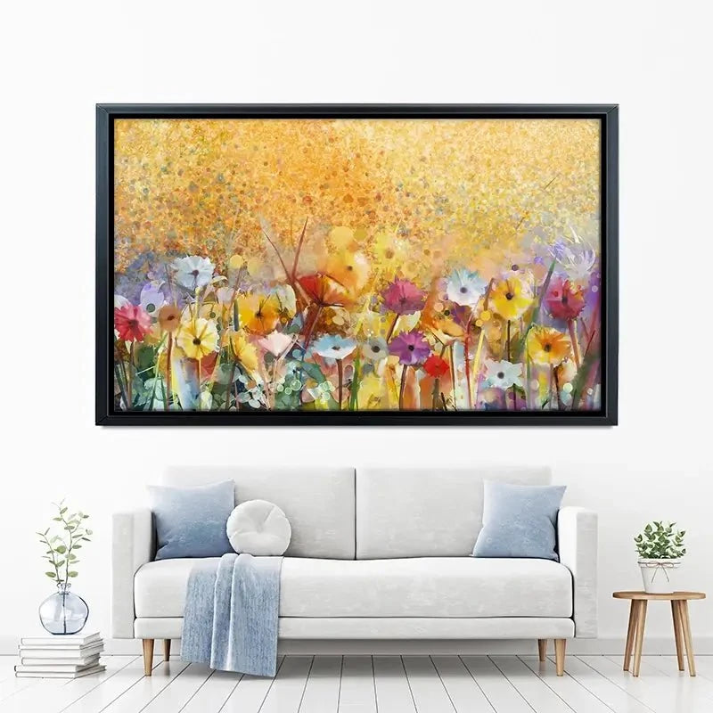 Orange Florals Canvas Print Orange Florals Canvas Print wall art product pluie_r / Shutterstock