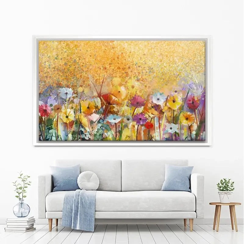 Orange Florals Canvas Print Orange Florals Canvas Print wall art product pluie_r / Shutterstock