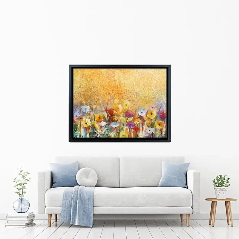 Orange Florals Canvas Print Orange Florals Canvas Print wall art product pluie_r / Shutterstock