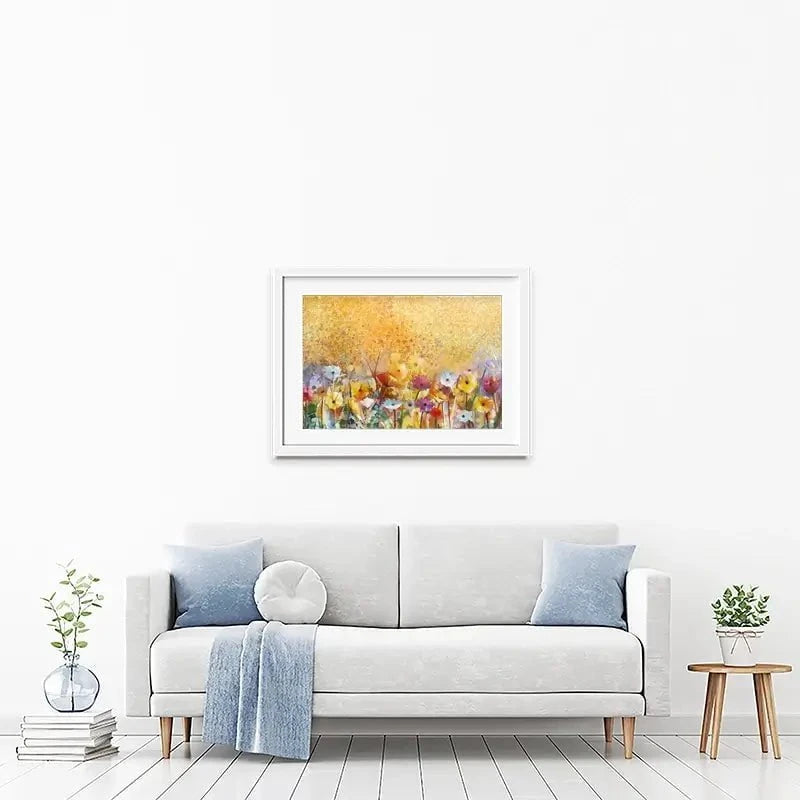 Orange Florals Framed Art Print Orange Florals Framed Art Print wall art product pluie_r / Shutterstock