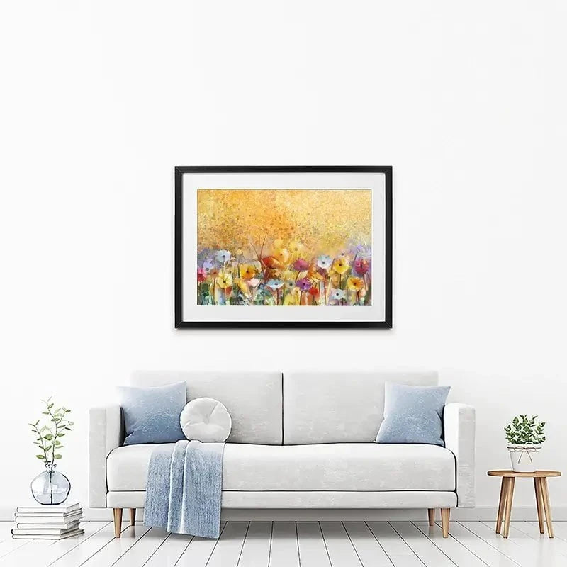 Orange Florals Framed Art Print Orange Florals Framed Art Print wall art product pluie_r / Shutterstock