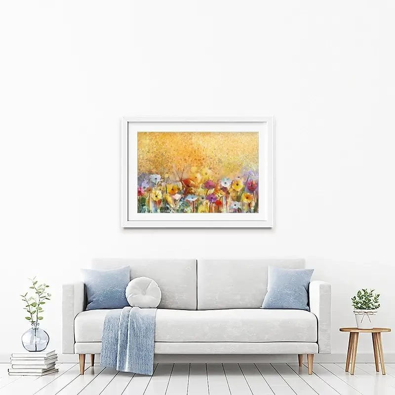 Orange Florals Framed Art Print Orange Florals Framed Art Print wall art product pluie_r / Shutterstock