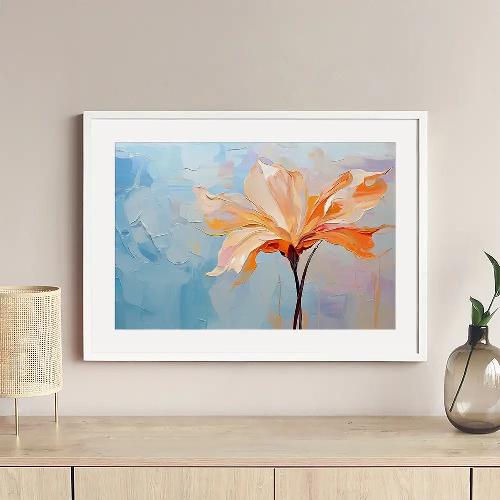Orange Flower Framed Art Print Orange Flower Framed Art Print wall art product Art Print Shop