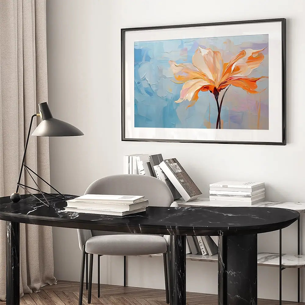 Orange Flower Framed Art Print Orange Flower Framed Art Print wall art product Art Print Shop