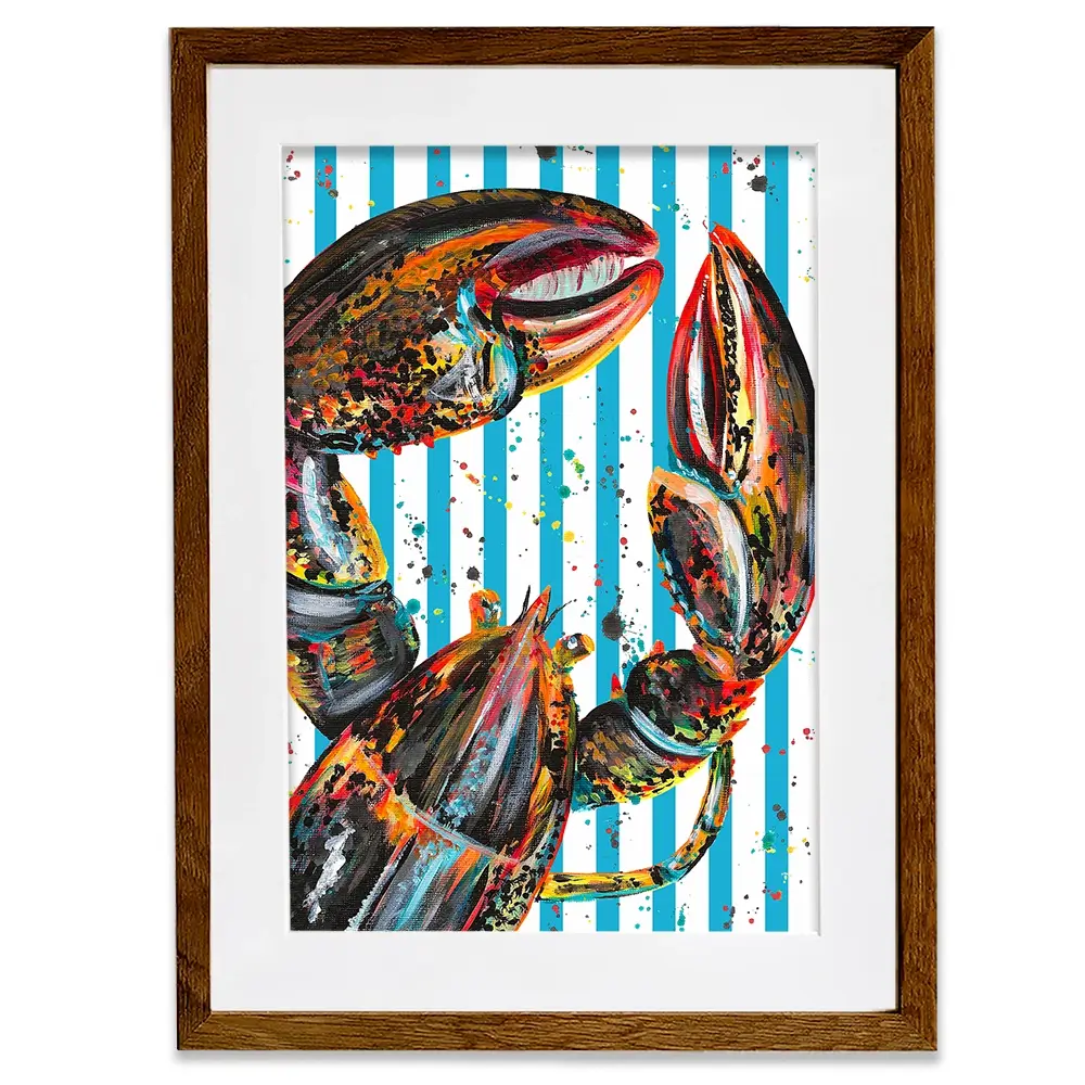 Orange Lobster Framed Art Print Orange Lobster Framed Art Print wall art product Emma LC Art