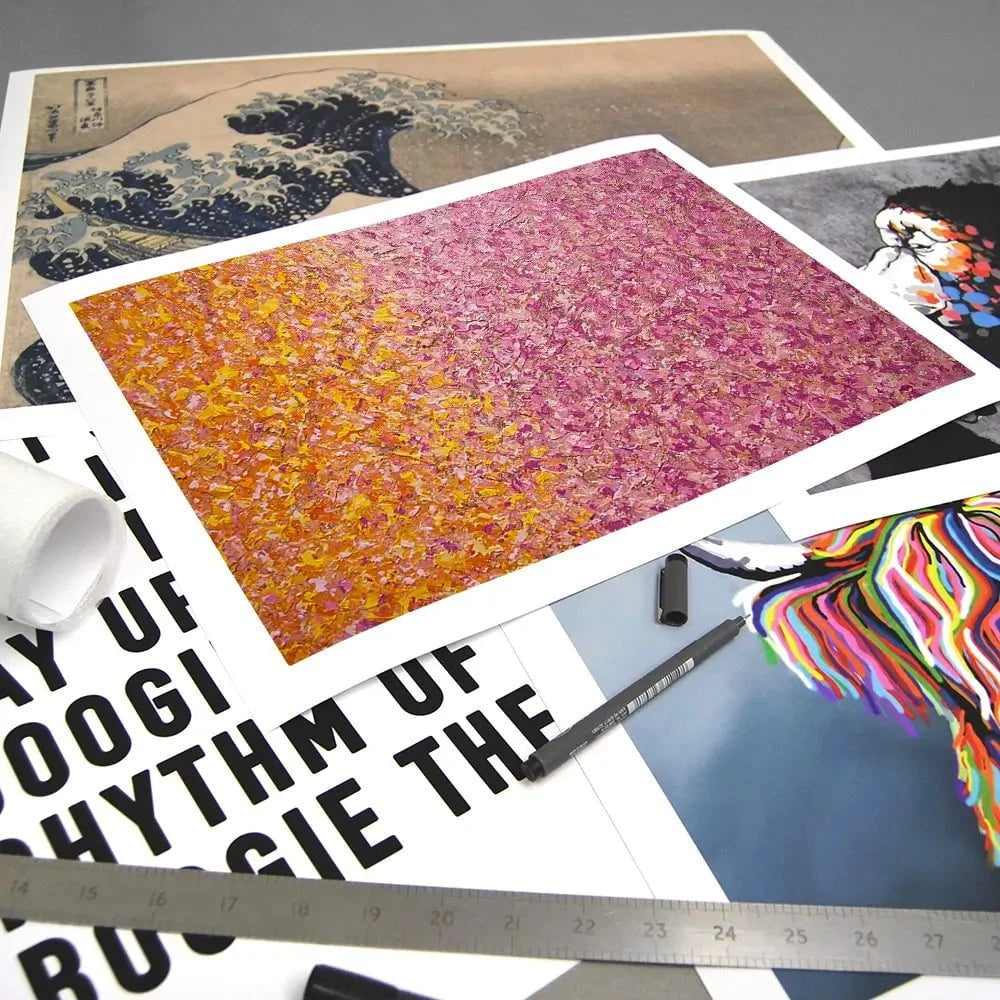 Orange Pink Abstract Art Print Orange Pink Abstract Art Print wall art product Osnat Tzadok