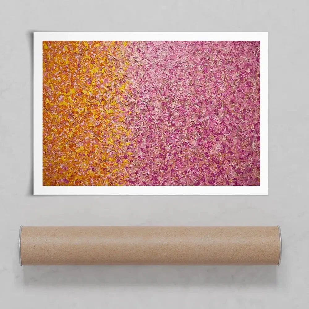 Orange Pink Abstract Art Print Orange Pink Abstract Art Print wall art product Osnat Tzadok