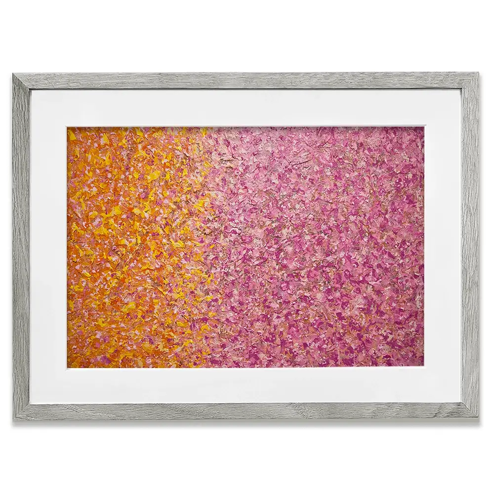 Orange Pink Abstract Framed Art Print Orange Pink Abstract Framed Art Print wall art product Osnat Tzadok