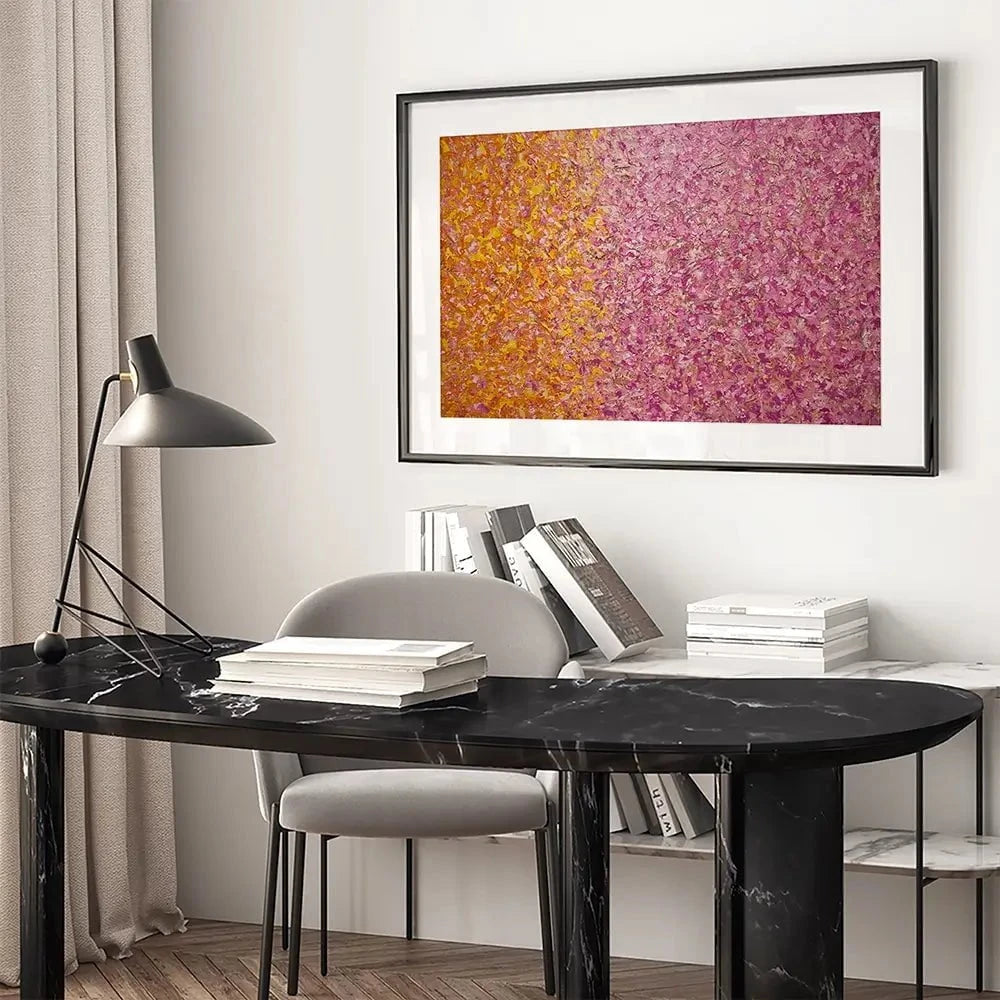 Orange Pink Abstract Framed Art Print Orange Pink Abstract Framed Art Print wall art product Osnat Tzadok