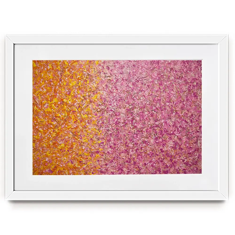 Orange Pink Abstract Framed Art Print Orange Pink Abstract Framed Art Print wall art product Osnat Tzadok