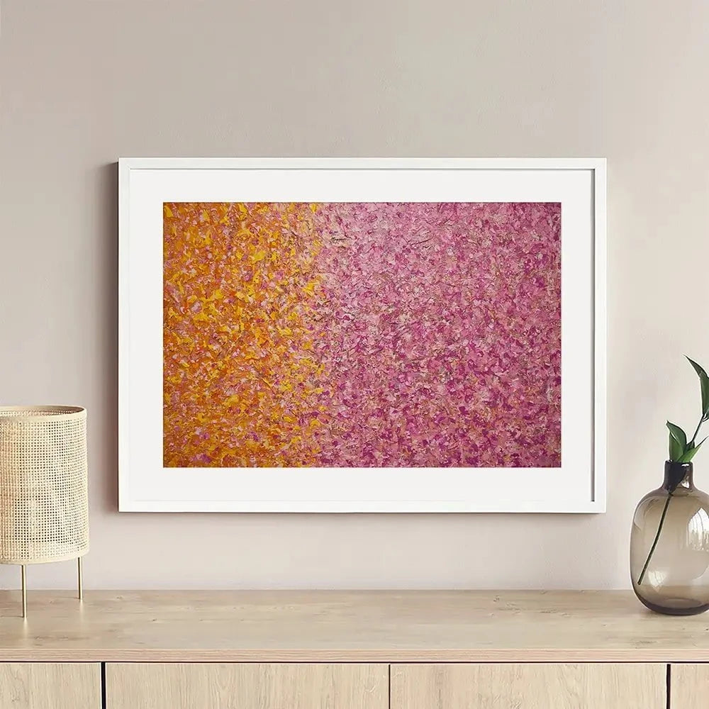 Orange Pink Abstract Framed Art Print Orange Pink Abstract Framed Art Print wall art product Osnat Tzadok