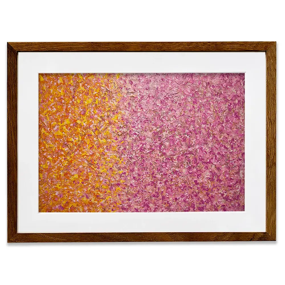 Orange Pink Abstract Framed Art Print Orange Pink Abstract Framed Art Print wall art product Osnat Tzadok