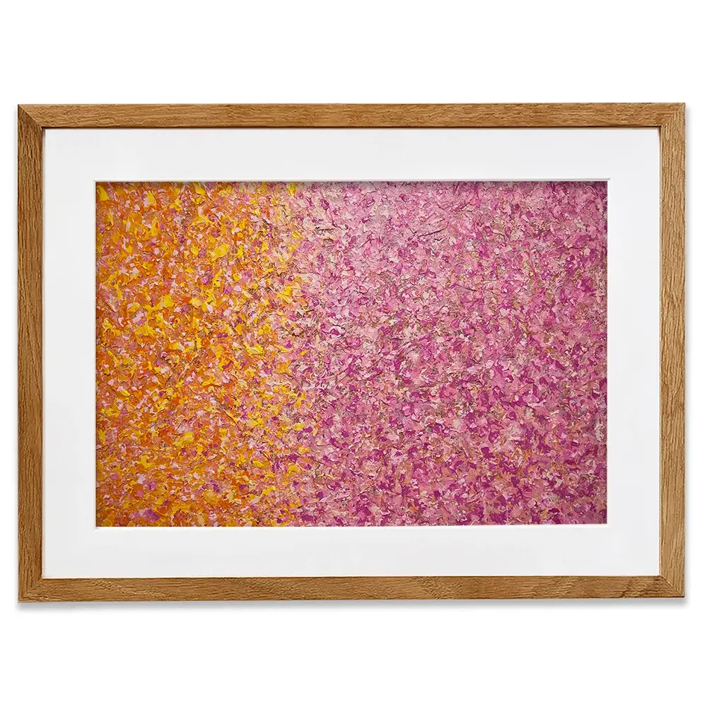 Orange Pink Abstract Framed Art Print Orange Pink Abstract Framed Art Print wall art product Osnat Tzadok