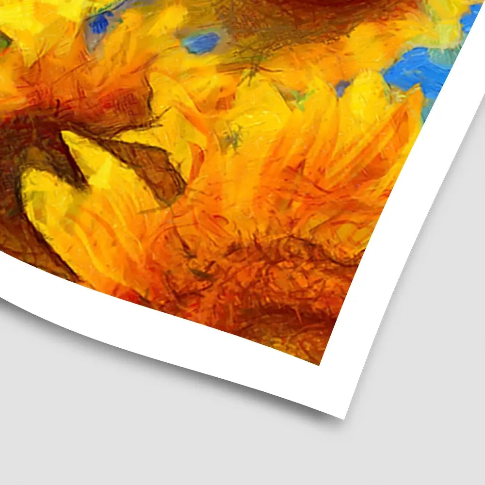 Orange Sunflowers Art Print Orange Sunflowers Art Print wall art product VLukas / Shutterstock
