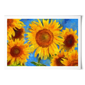 Orange Sunflowers Art Print Orange Sunflowers Art Print wall art product VLukas / Shutterstock
