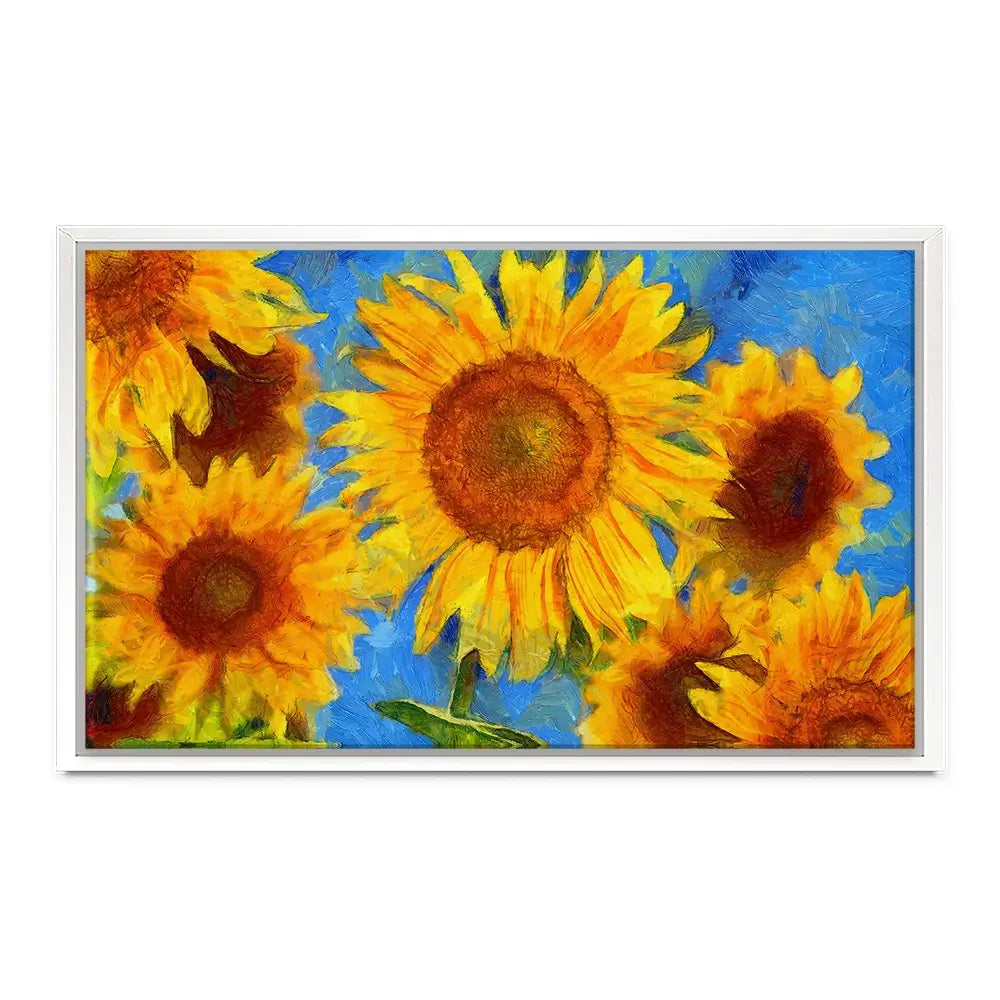 Orange Sunflowers Canvas Print Orange Sunflowers Canvas Print wall art product VLukas / Shutterstock