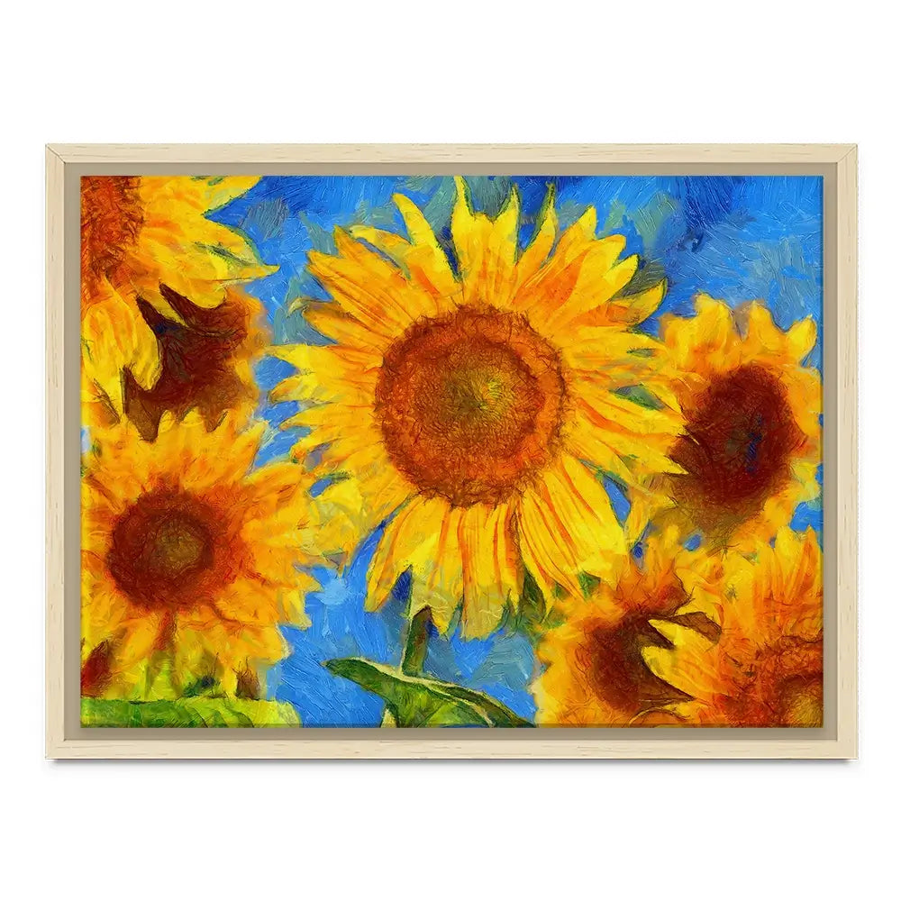 Orange Sunflowers Canvas Print Orange Sunflowers Canvas Print wall art product VLukas / Shutterstock