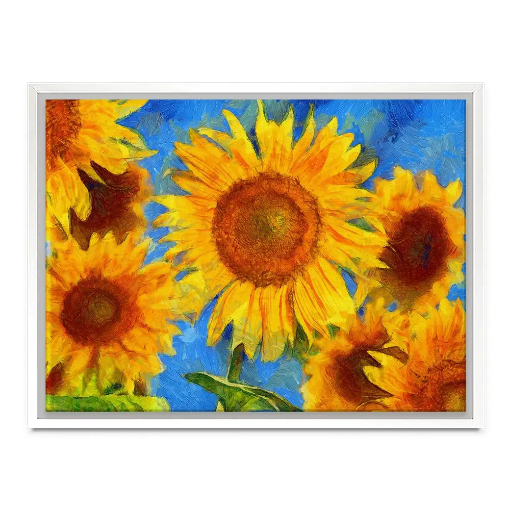 Orange Sunflowers Canvas Print Orange Sunflowers Canvas Print wall art product VLukas / Shutterstock