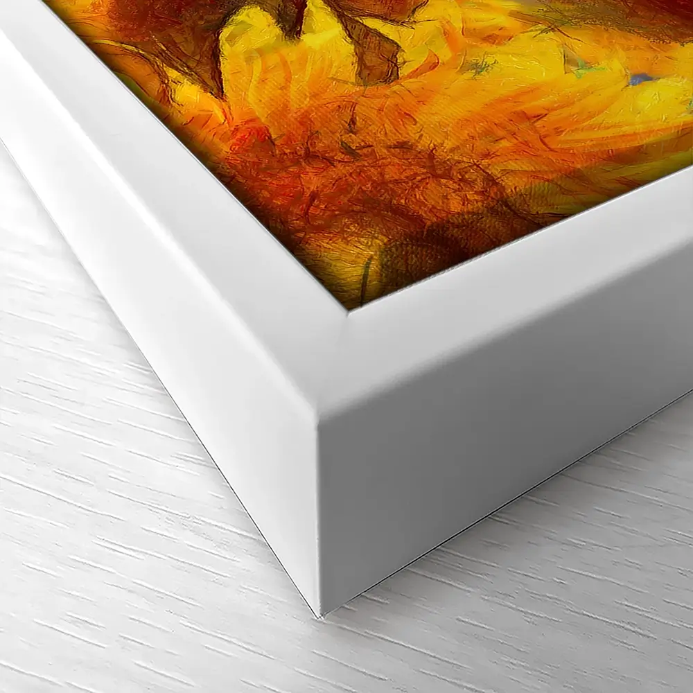 Orange Sunflowers Canvas Print Orange Sunflowers Canvas Print wall art product VLukas / Shutterstock
