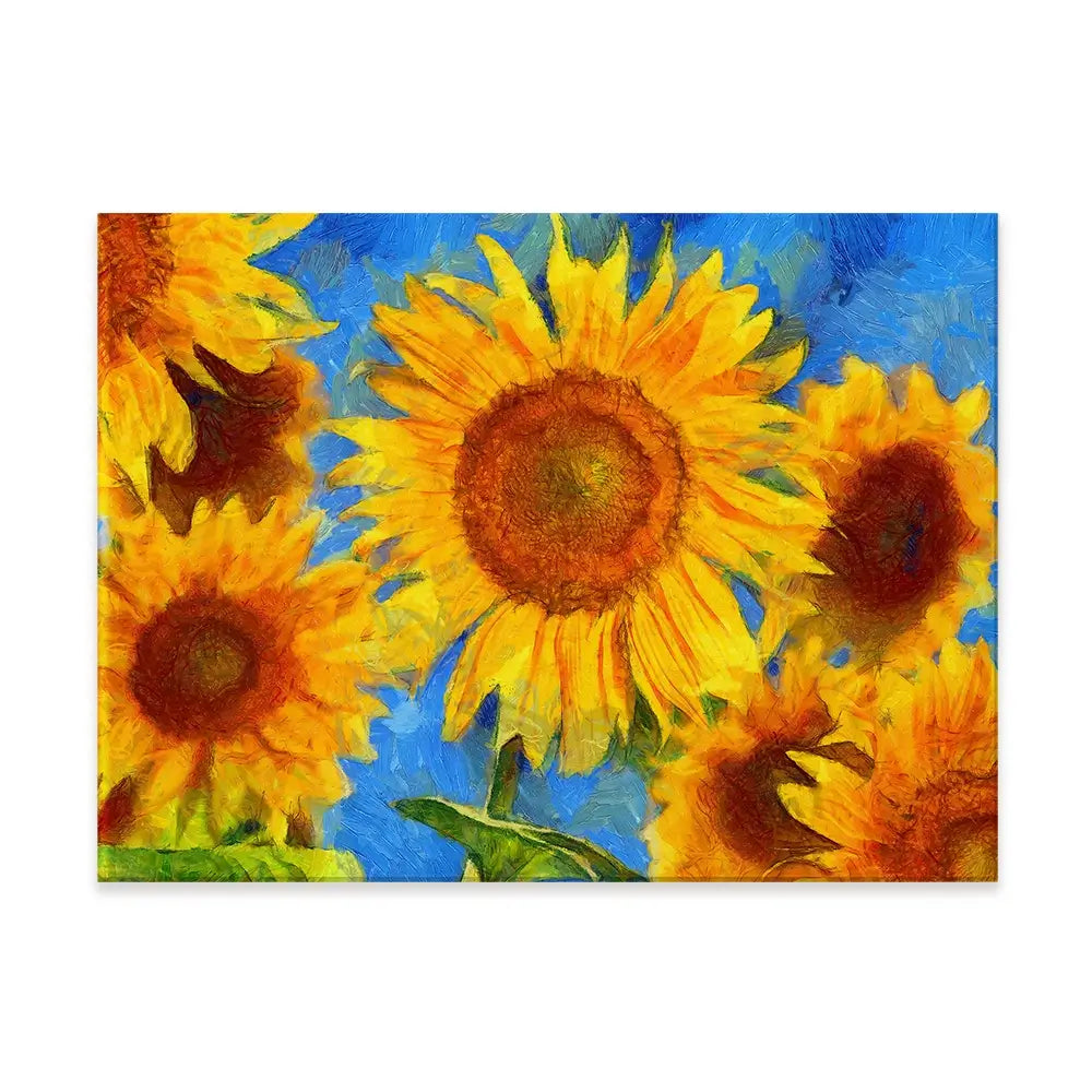 Orange Sunflowers Canvas Print Orange Sunflowers Canvas Print wall art product VLukas / Shutterstock