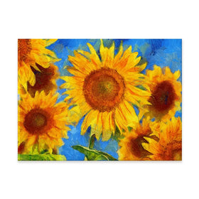 Orange Sunflowers Canvas Print Orange Sunflowers Canvas Print wall art product VLukas / Shutterstock