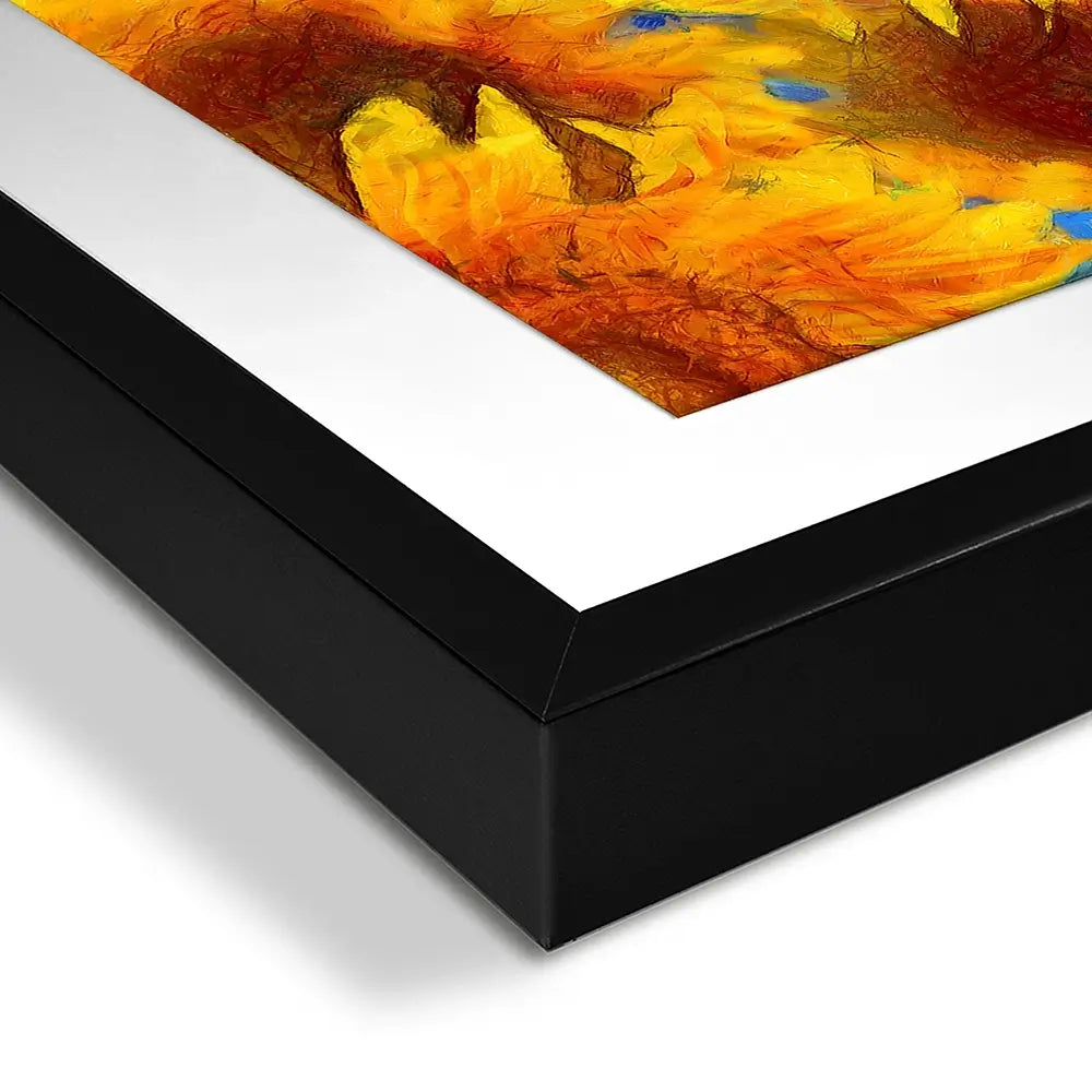 Orange Sunflowers Framed Art Print Orange Sunflowers Framed Art Print wall art product VLukas / Shutterstock