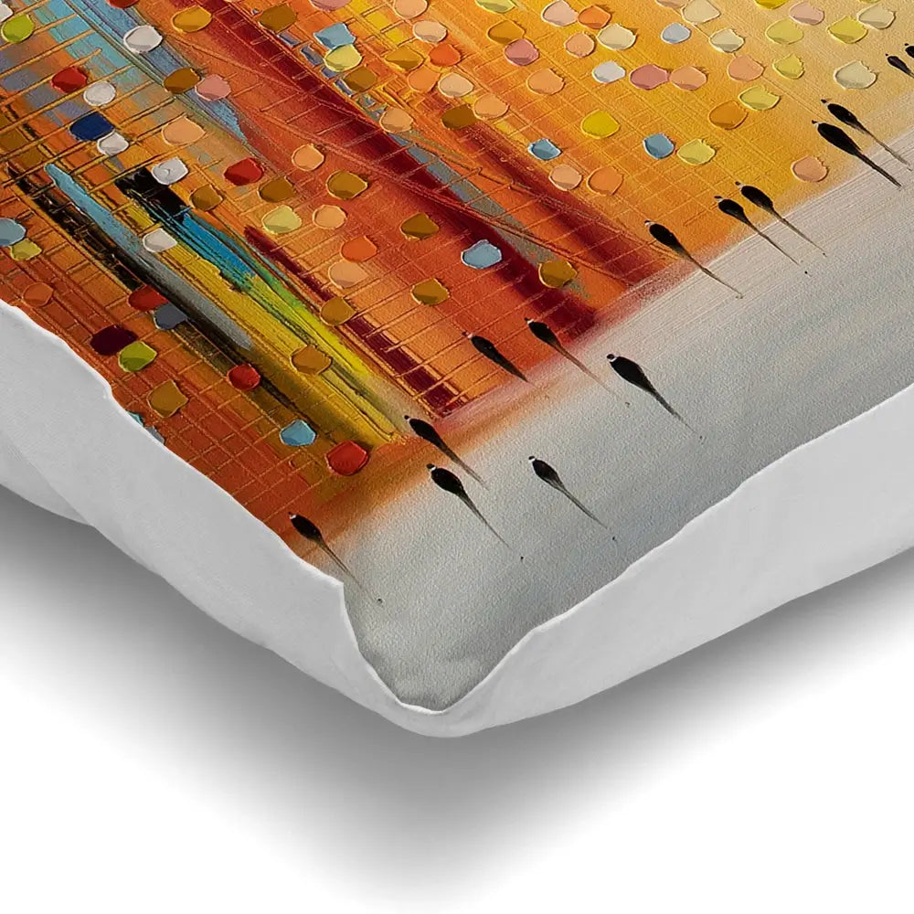 Orange Sunset Stroll Cushion Orange Sunset Stroll Cushion wall art product Ekaterina Ermilkina