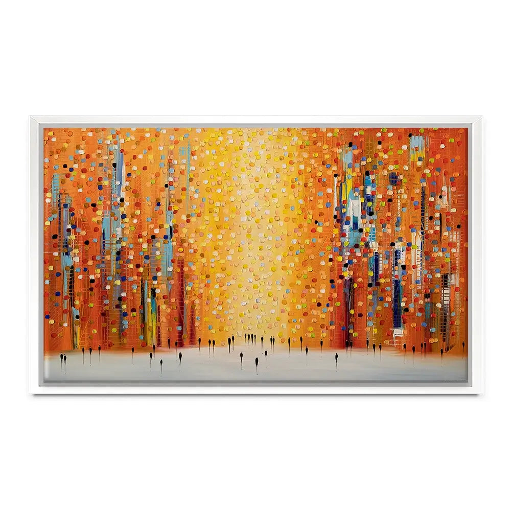 Orange Sunset Stroll Oversized Canvas Print Orange Sunset Stroll Oversized Canvas Print wall art product Art Print Shop