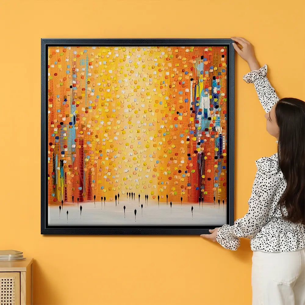 Orange Sunset Stroll Oversized Canvas Print Orange Sunset Stroll Oversized Canvas Print wall art product Art Print Shop